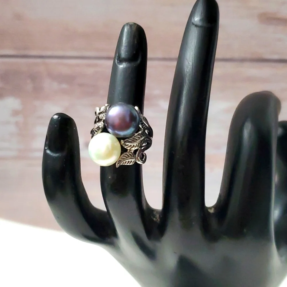 Sterling Silver 925 9mm Cultured Freshwater Pearl Ring
